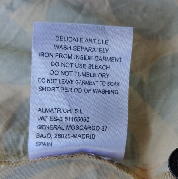 ALMATRICHI | Button-Down Tan & Black Vine Dress - Picture 11 of 13